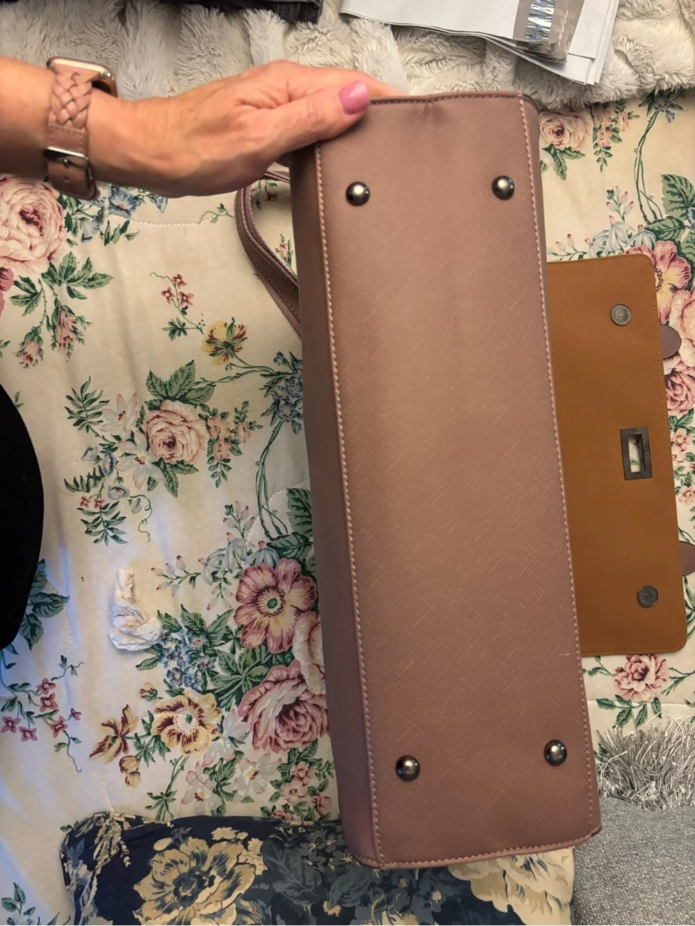 Classic Woman’s Mauve Briefcase Satchel - Ease Gate